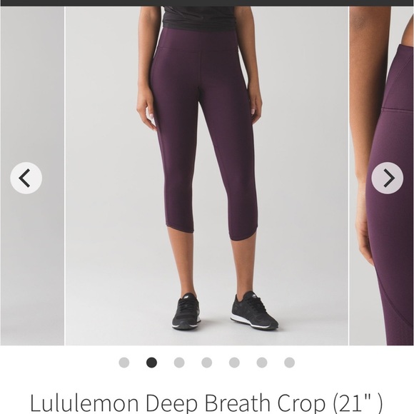 LULULEMON-Deep Breath Crop (21" )
Black Cherry - Picture 1 of 7